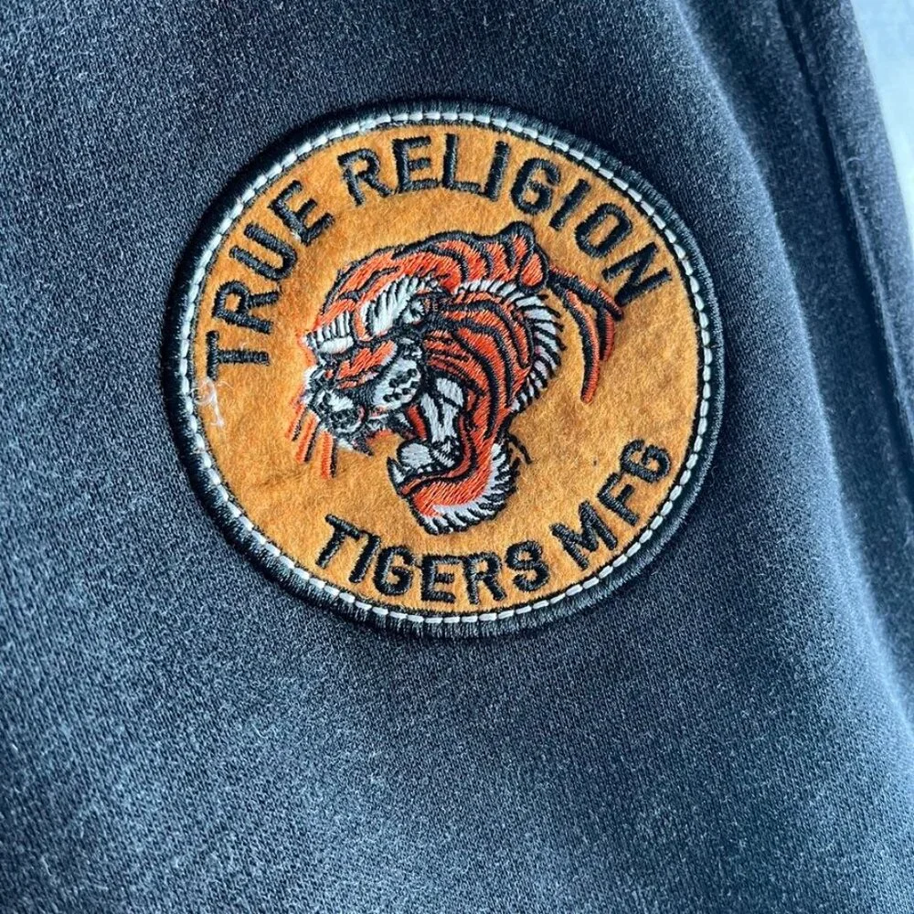 True Religion Tiger Baggy Vintage Sweatpants Gray 3XL